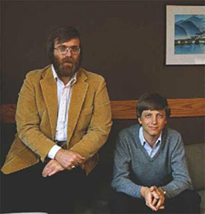 Paul Allen (izq.), junto a Bill Gates en 1984.