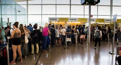 Les oficines de Vueling, aquest dimarts.