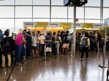 Les oficines de Vueling, aquest dimarts.