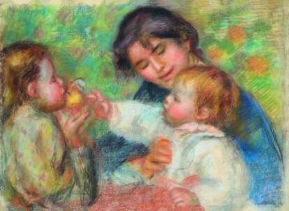 'La niña de la manzana o Gabrielle, Jean Renoir y una niña', de Renoir (1895-1896).