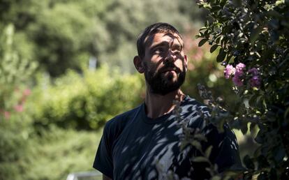 Marc Gasol posa en Girona, tras la entrevista.