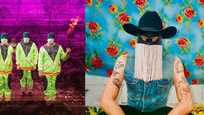 A la izquierda, el grupo británico Clinic. A la derecha, el cantante estadounidense Orville Peck.