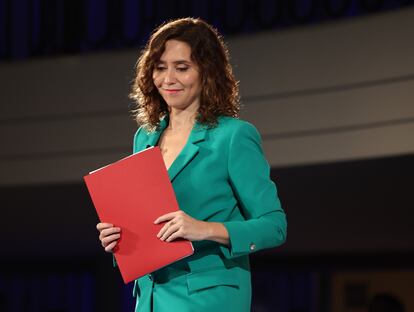 La presidenta de la Comunidad de Madrid, Isabel Díaz Ayuso, este martes.