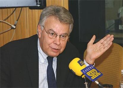 Felipe González, durante sus declaraciones a la Cadena SER.