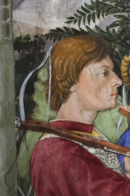 Lorenzo de Medici en un detalle del fresco de Benozzo Gozzoli en el Palazzo Medici Riccardi de Florencia.