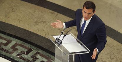 El líder de Cuidadanos, Albert Rivera, en el Congreso.