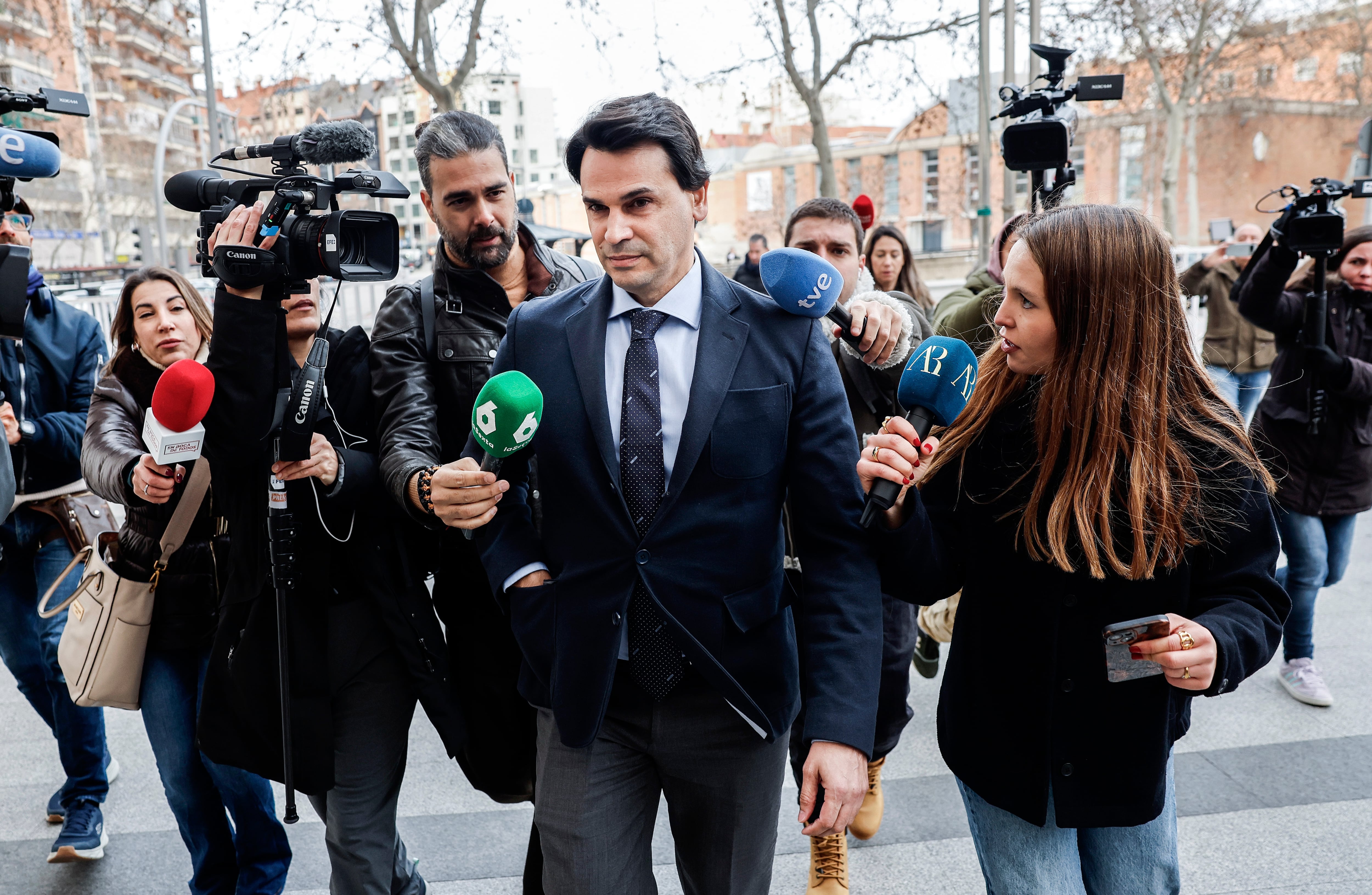 Llegada a los Juzgados de Plaza Castilla de Alberto González Amador, pareja de la presidenta de la Comunidad de Madrid, Isabel Díaz Ayuso.