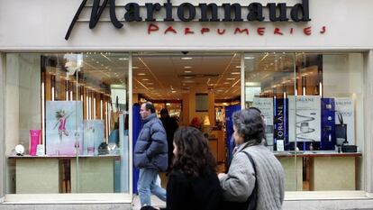 Fachada de una perfumer&iacute;a de la cadena Marionnaud en Par&iacute;s, 