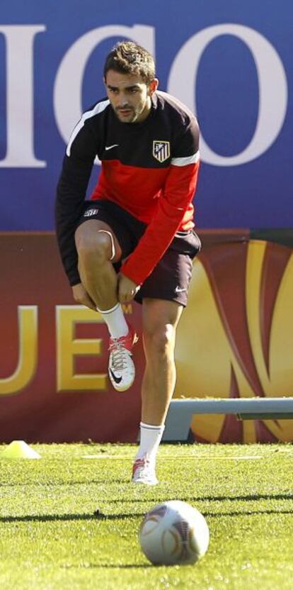 Adrián, en un entrenamiento.