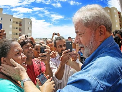 O ex-presidente Lula em evento do MTST no dia 20.