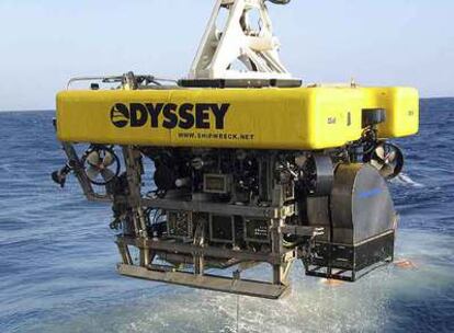 Uno de los espectaculares rastreadores submarinos utilizados por la empresa Odyssey.