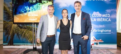 De izquierda a derecha, David Delgado, director comercial de la Península Ibérica de Club Med; Alessandra Marinacci, directora de marketing y comunicaciones para el Sur de Europa y Eyal Amzallag, director general para el Sur de Europa y Mercados Emergentes.