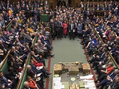 Sesión sobre el Brexit en el Parlamento británico, este martes.