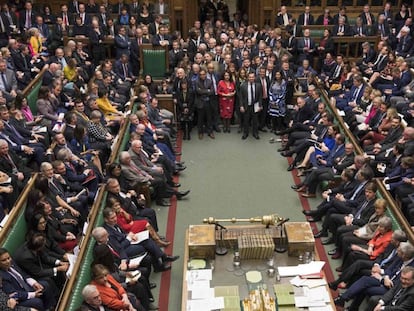 Sesión sobre el Brexit en el Parlamento británico, este martes.