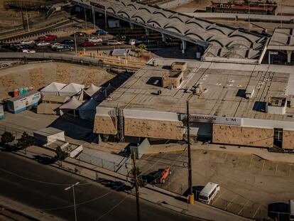 Vista aérea del centro de detención a cargo del Instituto Nacional de Migración en Ciudad Juárez (México).