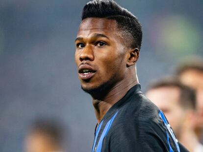 Keita Baldé amb la samarreta de l'Inter.