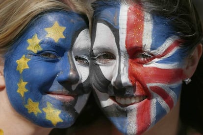 Marcha a favor de la Unión Europea en Londres, el 2 de julio de 2016.