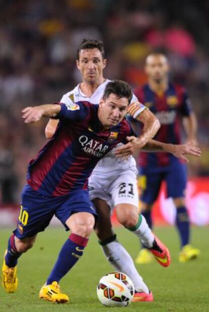 Messi, en el partido contra el Elche.