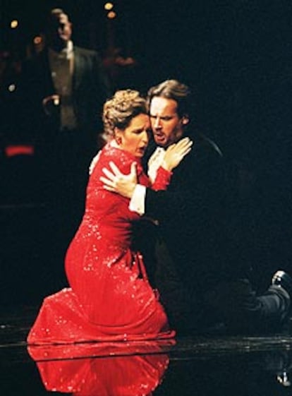 Norah Amsellem y José Bros, durante los ensayos de <i>La traviata.</i>