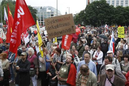 Manifestantes en Berlín contra las medidas del Gobierno Alemán.