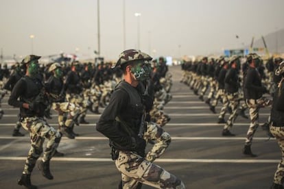 Miembros de las fuerzas de seguridad saudíes en septiembre en La Meca.