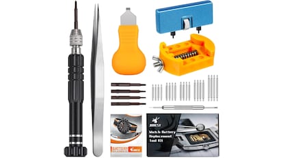 Este kit para cambiar la pila del reloj contiene 20 piezas.