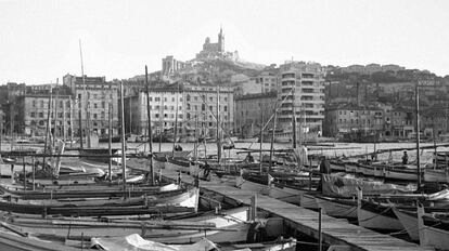 Vista general del puerto de Marsella en 1941. 