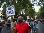 Manifestación en defensa de la sanidad pública en Madrid este sábado.