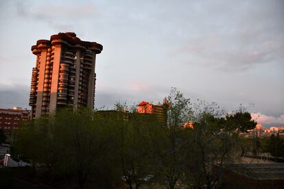 The view from the author’s window in Madrid.