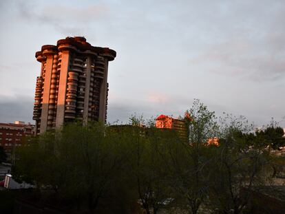 The view from the author’s window in Madrid.