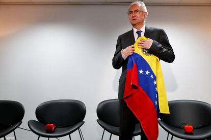 Antonio Ledezma, en una rueda de prensa en Madrid.