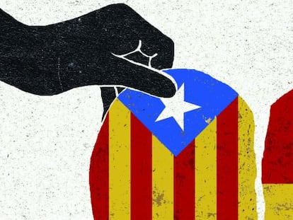 Ilustraci&oacute;n sobre la independencia de Catalu&ntilde;a.