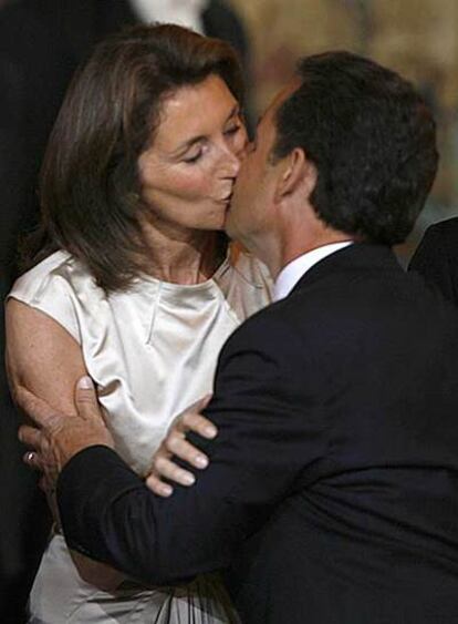 Nicolas Sarkozy y Cécilia Cyganer, en la toma de posesión del primero.