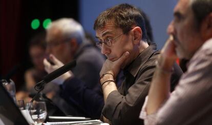 Juan Carlos Monedero, en la Escuela de Estudios Empresariales.