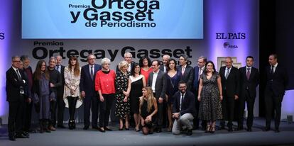 Foto de los galardonados con los premios Ortega y Gasset