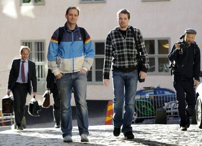 Dos de los cuatro cofundadores de The Pirate Bay, Peter Sunde y Fredrik Neij, en una imagen de archivo.