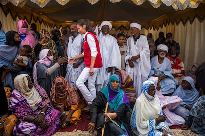 Letizia Ortiz, durante el viaje de tres días a Mauritania que concluyó el 2 de junio.