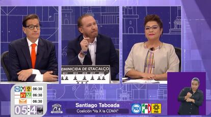 Salomón Chertorivski, Santiago Taboada y Clara Brugada, candidatos al Gobierno de Ciudad de México.