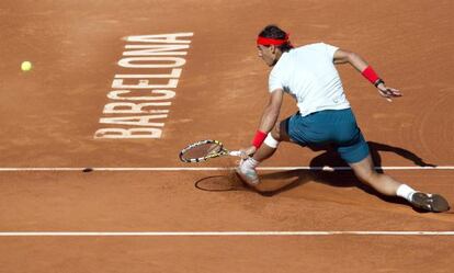 Nadal, durante su partido contra el argentino Carlos Berlocq