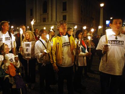 Manifestación de familiares y víctimas de abusos a menores por parte de sacerdotes católicos celebrada en Roma en octubre del año pasado.