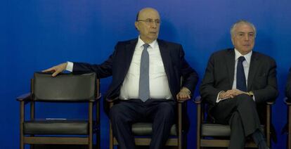 O ministro Meirelles e o presidente Temer, no dia 10.