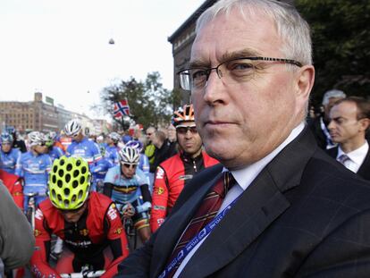 Pat McQuaid, presidente de la UCI, durante el pasado Mundial de Copenhague.