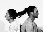 Marina Abramovic y Ulay durante su 'performance' 'Relation in time'. 