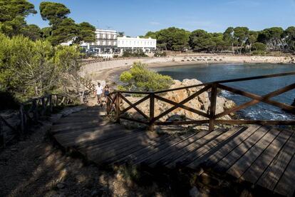 La platja El Portitxol de l'Escala. 