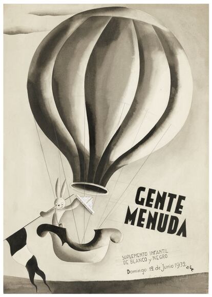 Portada de 'Gente menuda', suplemento infantil de 'Blanco y Negro', del 12 de junio de 1932.