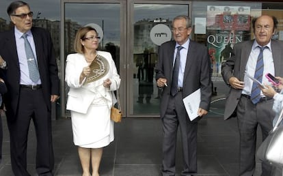 Salvador Martí Huguet y Dolores Guillamón, expresidente y presidenta de la Cámara; José Roca y Rafael Montero, presidente y secretario de la CEC.