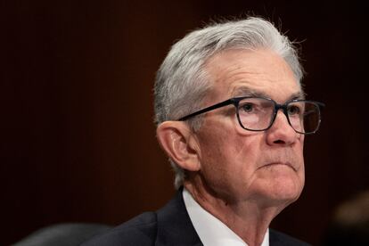 Jerome Powell, el mes pasado en una comparecencia en el Congreso.