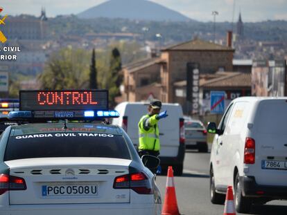 Controles de la Guardia Civil en Toledo.