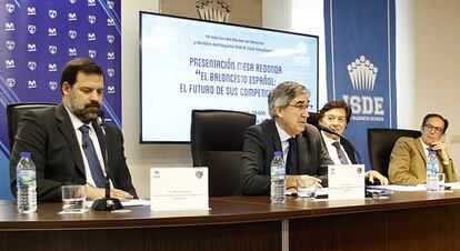 De izquierda a dcha: Alfonso Reyes, Jordi Bertomeu, José Ramón Lete y Juan Francisco García