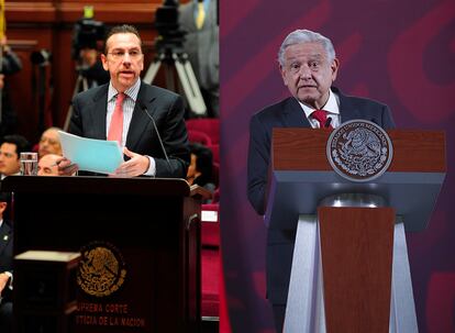 El minsitro Javier Laynez. Andrés Manuel López Obrador